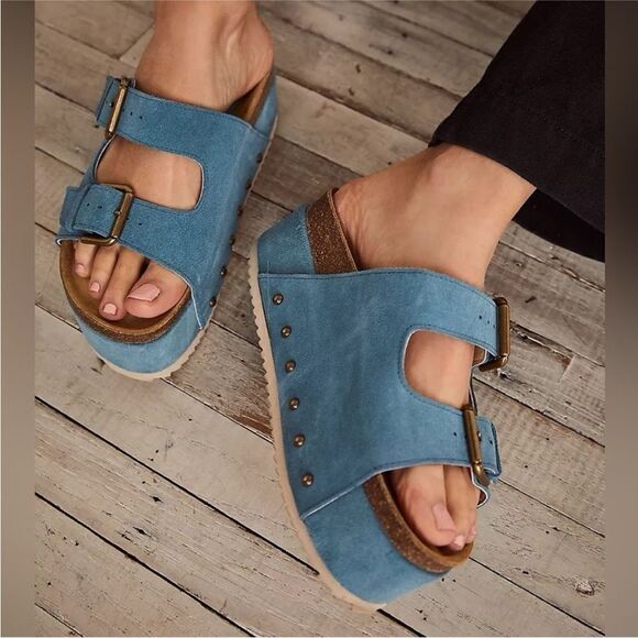 Rule Breaker Flatform Sandals US 9.5-10 - Picture 1 of 11